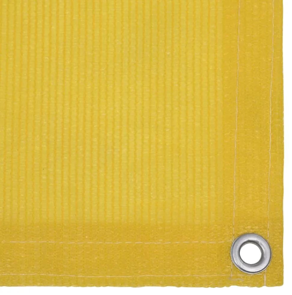 vidaXL Διαχωριστικό Βεράντας Κίτρινο 75 x 500 εκ. από HDPE