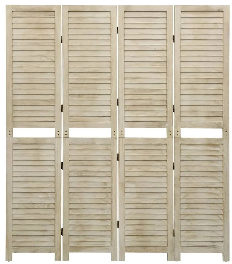 vidaXL Διαχωριστικό Χώρου με 4 Πάνελ 140x165 εκ. Μασίφ Ξύλο Παυλώνιας