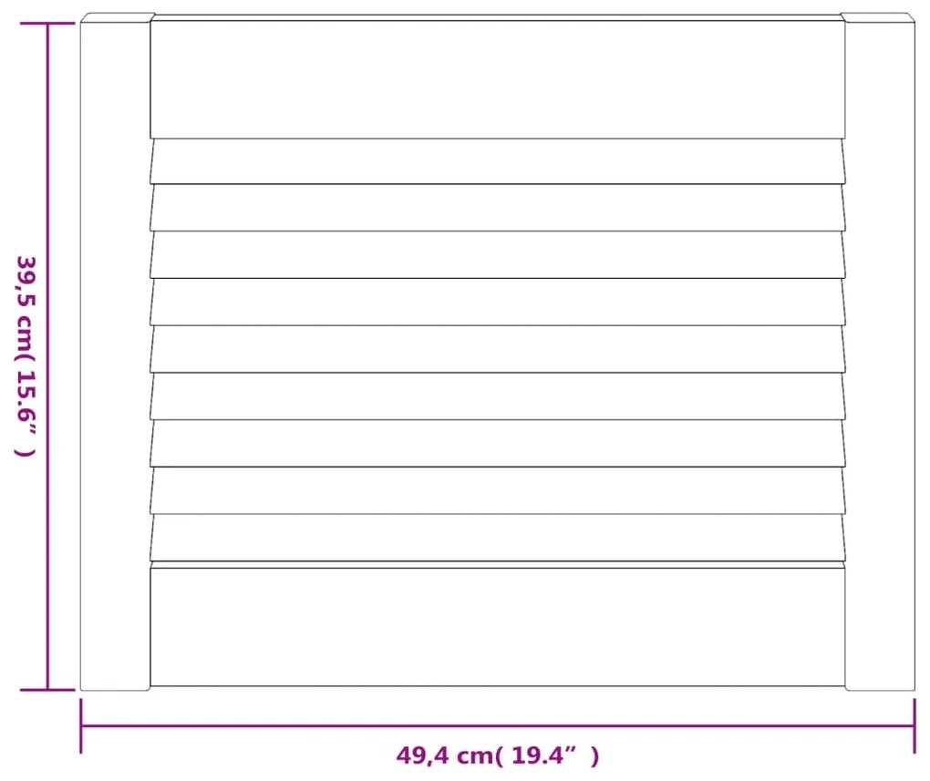 vidaXL Πορτάκια με Περσίδες 2 Τεμ. 39,5x49,4 εκ. από Μασίφ Ξύλο Πεύκου