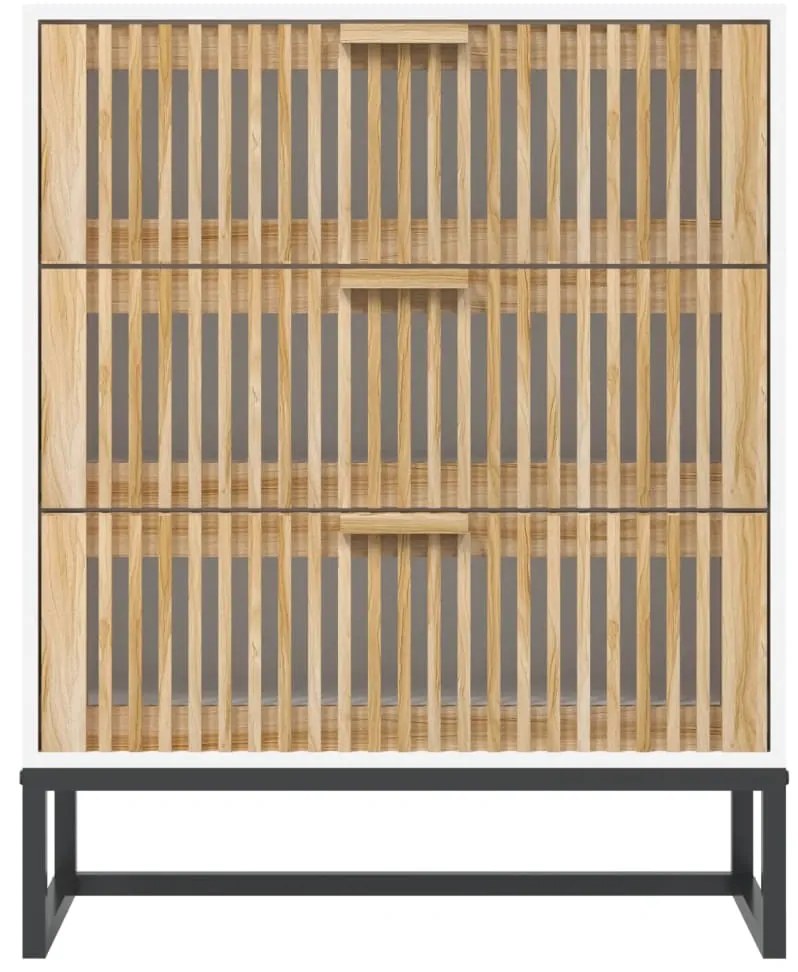 vidaXL Συρταριέρα Λευκή 60 x 30 x 75 εκ. από Επεξεργασμένο Ξύλο
