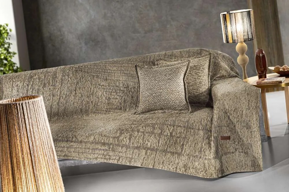 Ριχτάρι Τετραθέσιος Polycotton Chenille Monte Natural 180x350εκ. Guy Laroche