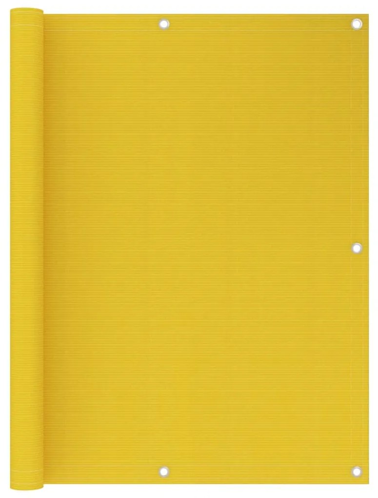 vidaXL Διαχωριστικό Βεράντας Κίτρινο 120 x 400 εκ. από HDPE