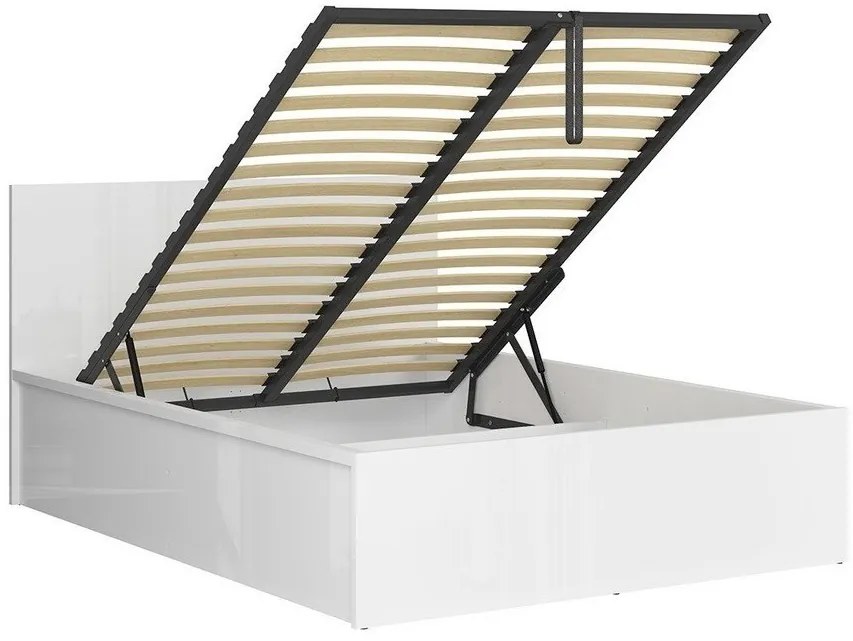 Κρεβάτι Boston DR105, Διπλό, Άσπρο, 160x200, Πλαστικοποιημένη μοριοσανίδα, Τάβλες για Κρεβάτι, 169x205x95cm, 115 kg | Epipla1.gr