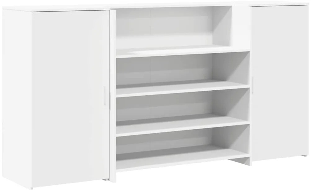 vidaXL Γραφείο υποδοχής Λευκό 200x50x103,5 εκ. Επεξεργασμένο Ξύλο