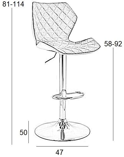 ΣΚΑΜΠΟ ΜΠΑΡ 2ΤΜΧ BAR90 ΓΚΡΙ ΥΦΑΣΜΑ 47X50X114ΕΚ.