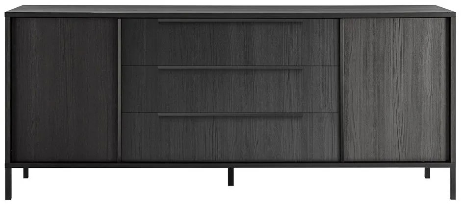 Sally Μπουφές Μαύρος 206x40x86