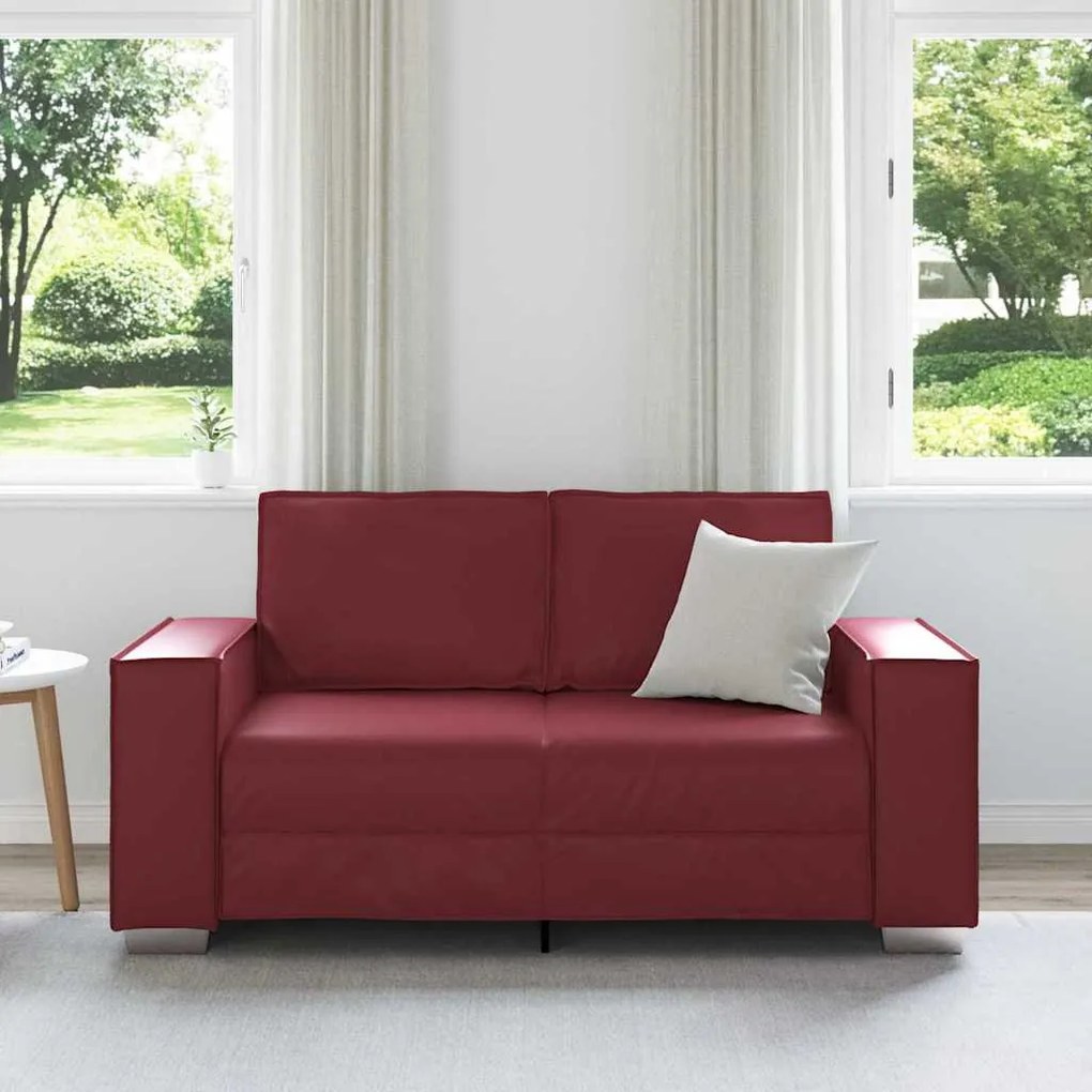 vidaXL Πολυθρόνα-καναπές Μπορντό 160 x 78 x 84 εκ. Δερματίνη