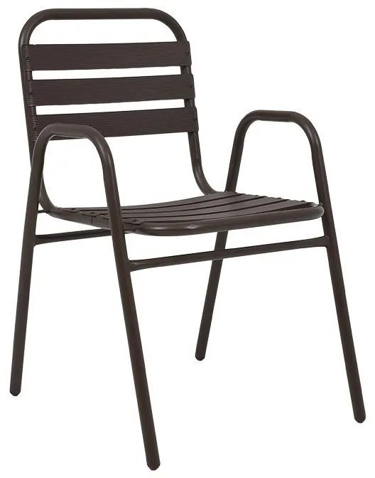 Καρέκλα FL004 Fylliana Μεταλλική Καφέ 53x58x78 εκ. 53x58x78 εκ.