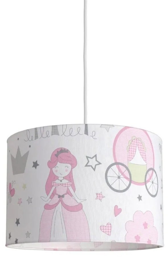 Παιδικό Φωτιστικό Κρεμαστό Hesperis Kids Love Princess 35x24cm Ε27 White-Pink Veis