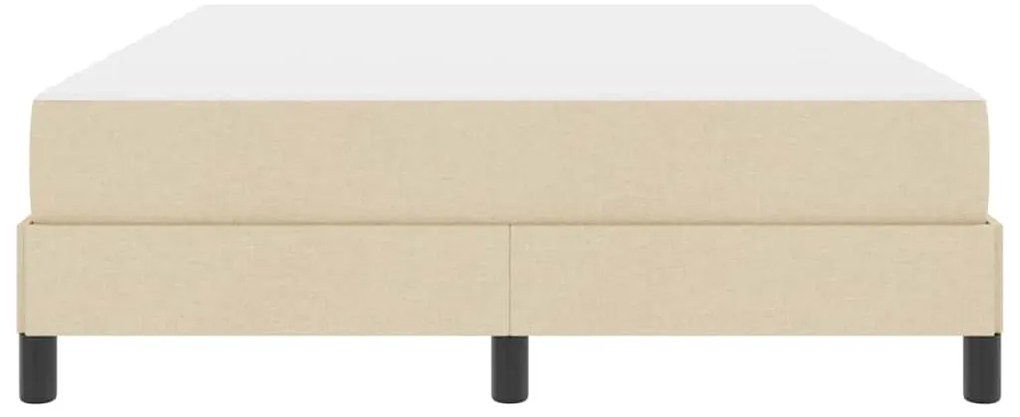 vidaXL Κρεβάτι με ελατήρια με στρώμα Κρεμ 140 x 200 cm ύφασμα
