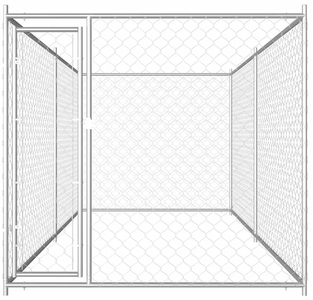 vidaXL Κλουβί Σκύλου Εξωτερικού Χώρου 382 x 192 x 185 εκ.