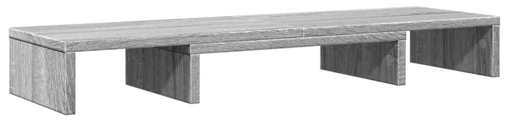 vidaXL Βάση Οθόνης Ρυθμιζ. Γκρι Sonoma 80x24x10,5 εκ. Επεξεργ. Ξύλο