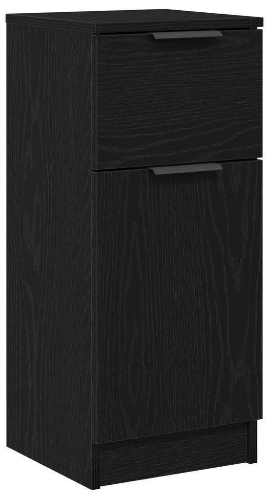 vidaXL Μαύρος Δρυς Sideboard 30x30x70 εκ MDF