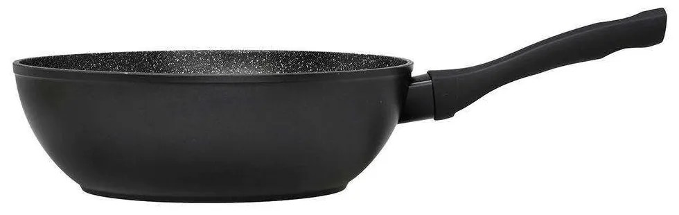 Τηγάνι Wok Petra 700.20.027 28cm Black Cryspo Trio 28cm Αλουμίνιο