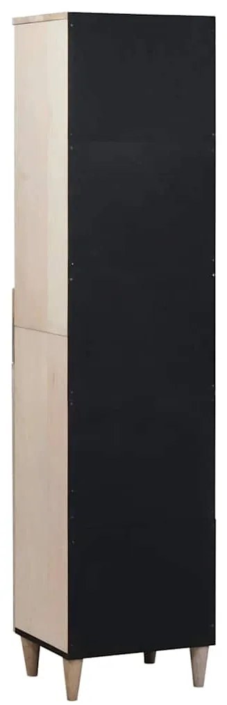 vidaXL Ντουλάπι Μπάνιου Λευκό 38 x 33.5 x 160 εκ Στερεό Ξύλο Μάνγκο