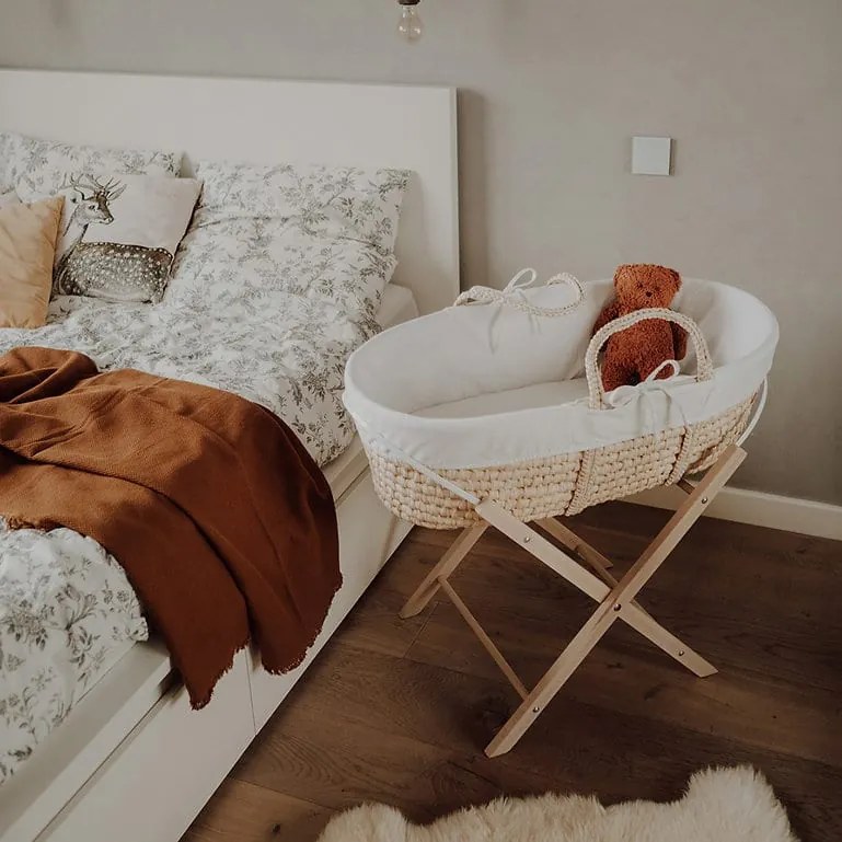 Καλαθούνα Χειροποίητη Moses Basket  Natural  Happy Moses