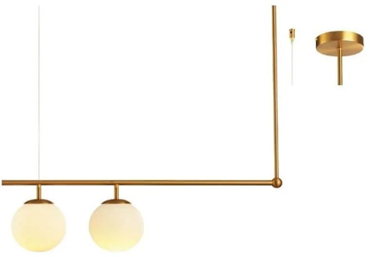 Φωτιστικό Οροφής - Ράγα V360502P 2ΧΕ27 76X15XH95 Brass Aca Decor Metal