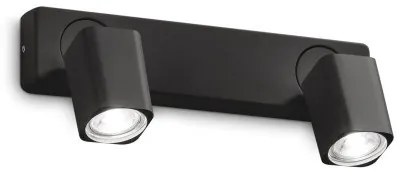 Σποτ Φωτιστικό Τοίχου-Οροφής 2xGU10 35W IP20 3000K Μαύρο Rudy 321509 Ideal Lux-321509-Μαύρο 321509