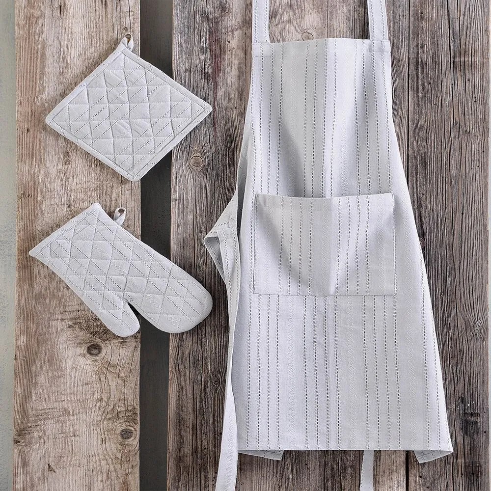 Σετ Κουζίνας Savoca (3τμχ) Grey Ρυθμός 100% Cotton