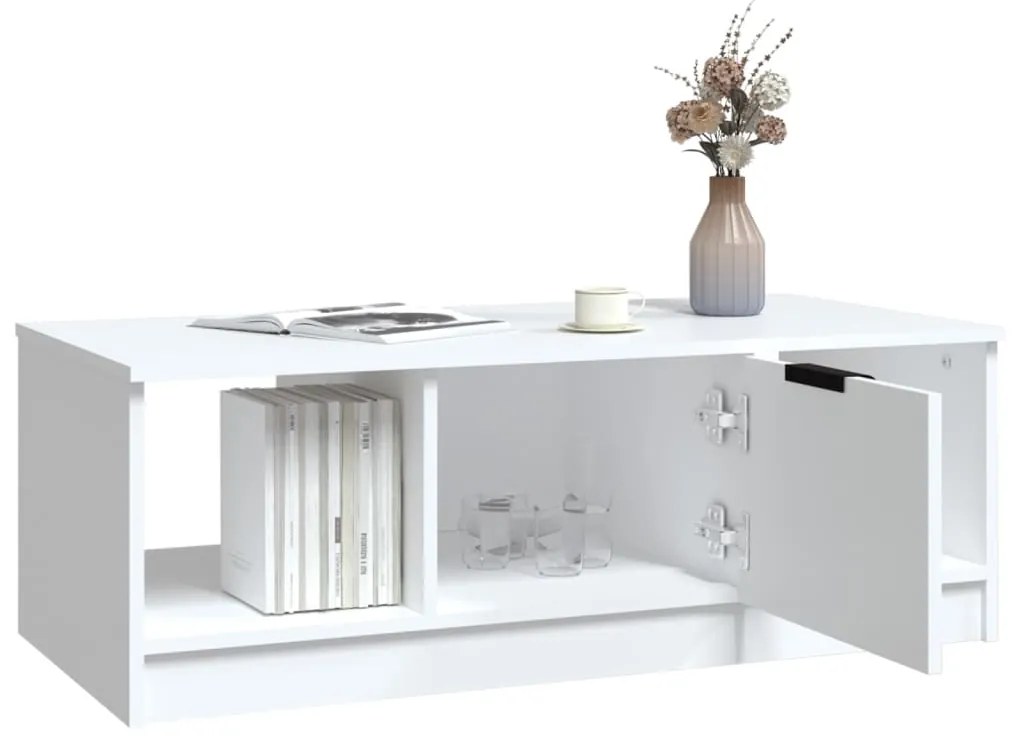 vidaXL Τραπεζάκι Σαλονιού Λευκό 102 x 50 x 36 εκ. Επεξεργασμένο Ξύλο