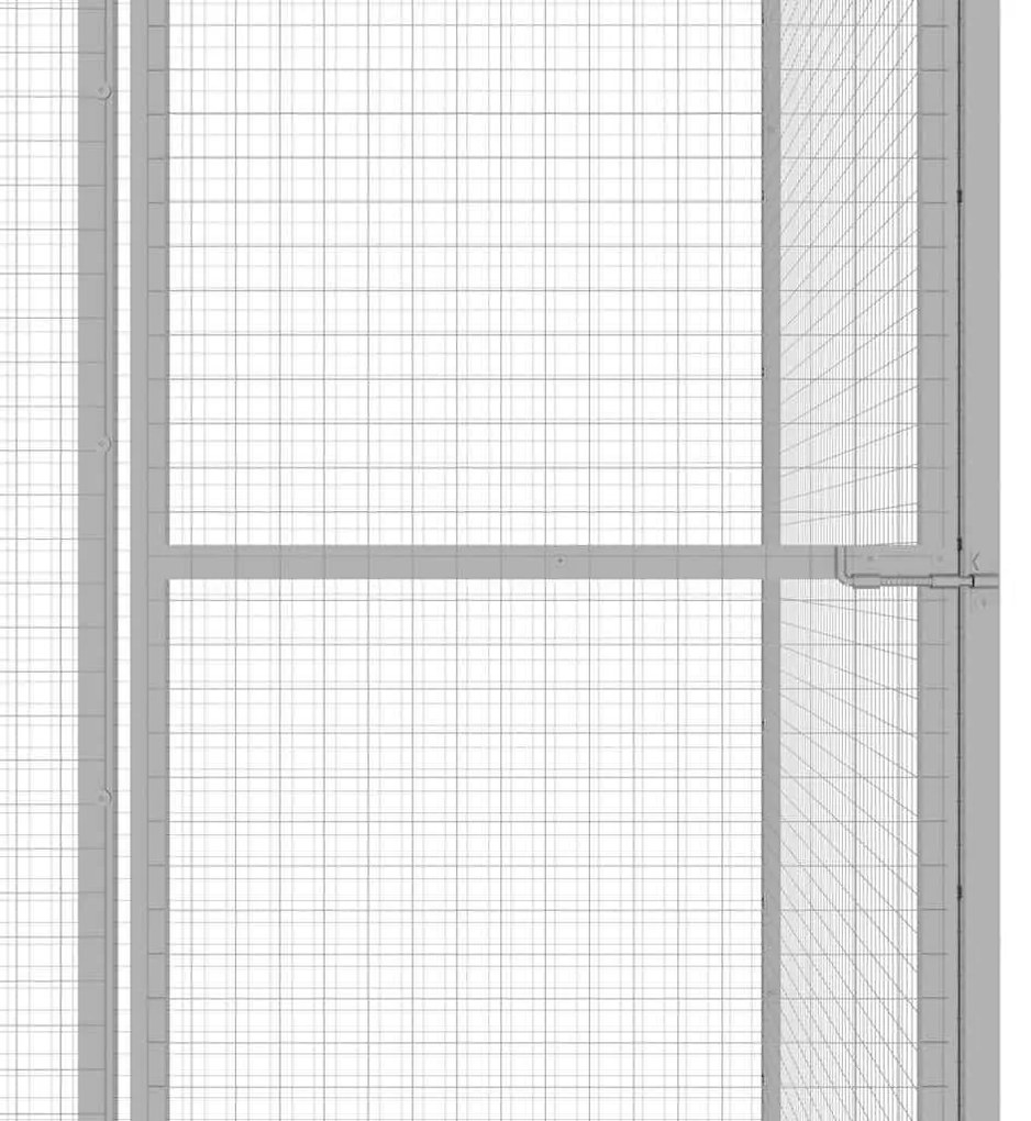 vidaXL Κλουβί Γάτας 3 x 1,5 x 2,5 μ. από Γαλβανισμένο Χάλυβα