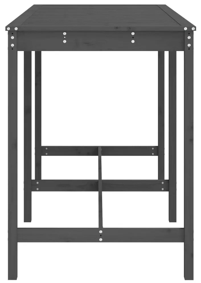 vidaXL Τραπέζι Κήπου Γκρι 159,5x82,5x110 εκ. από Μασίφ Ξύλο Πεύκου