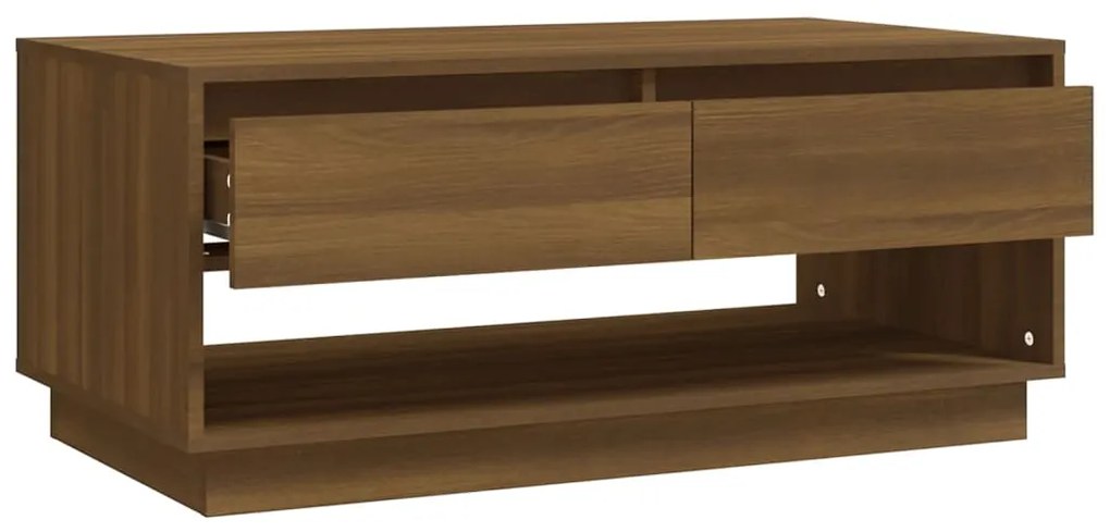 vidaXL Τραπεζάκι Σαλονιού Καφέ Δρυς 102x55x44 εκ. Επεξεργασμένο Ξύλο