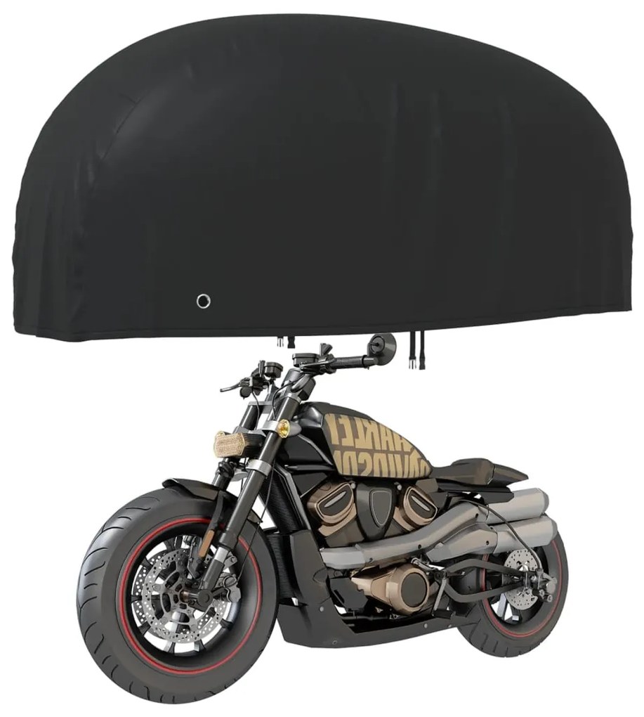 Κουκούλα Μηχανής Μαύρη 220x95x110 εκ. Ύφασμα Oxford 210D