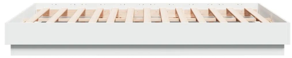 vidaXL Πλαίσιο Κρεβατιού Λευκό 140 x 190 εκ. Επεξεργασμένο Ξύλο