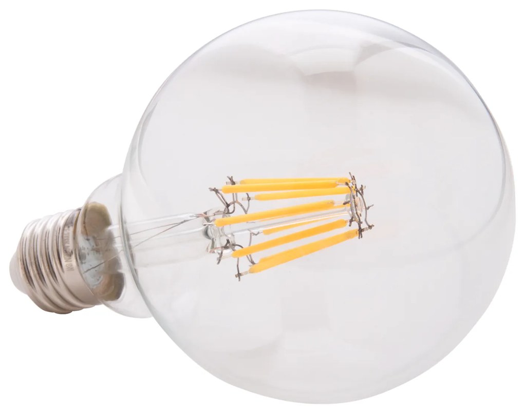 ΛΑΜΠΤΗΡΑΣ GLOBO LED FILAMENT 8W E27 3000K ΔΙΑΦΑΝΟΣ DIMMABLE HM4050.01 (1 Τεμμάχια)