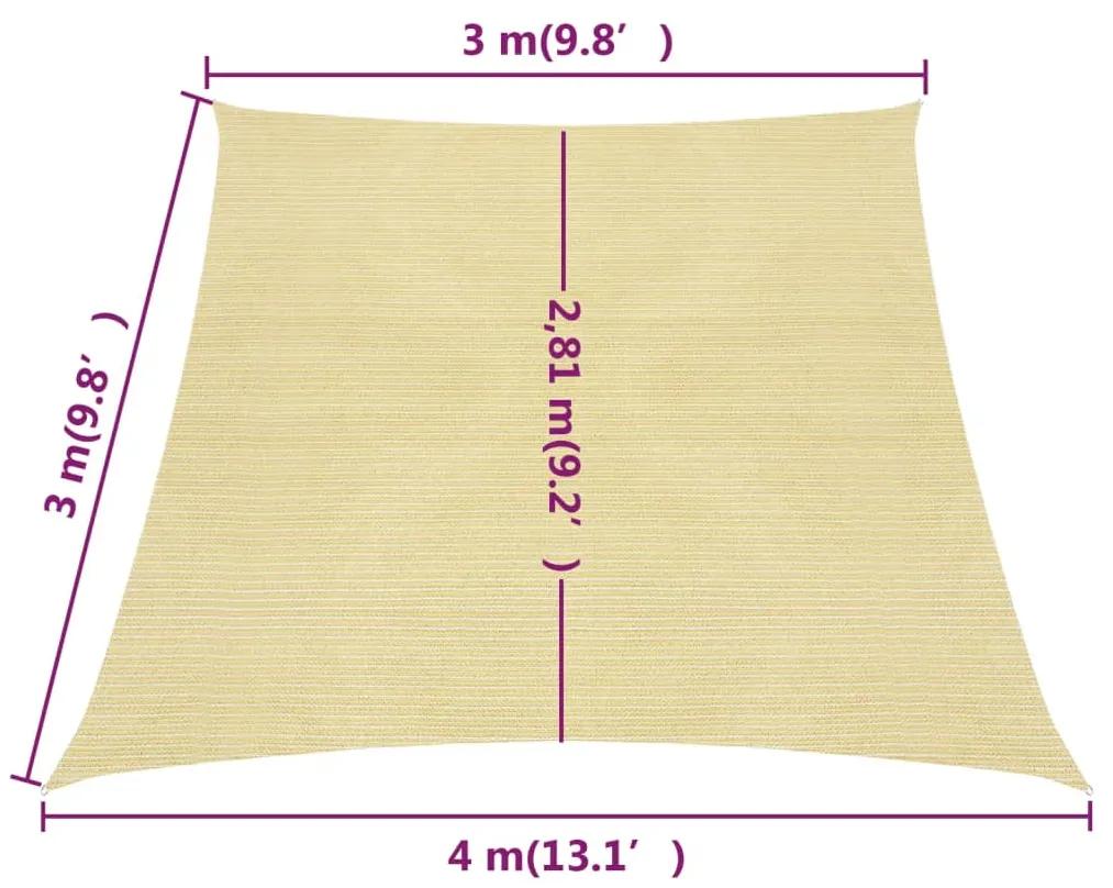 vidaXL Πανί Σκίασης Μπεζ 3/4 x 3 μ. 160 γρ./μ² από HDPE