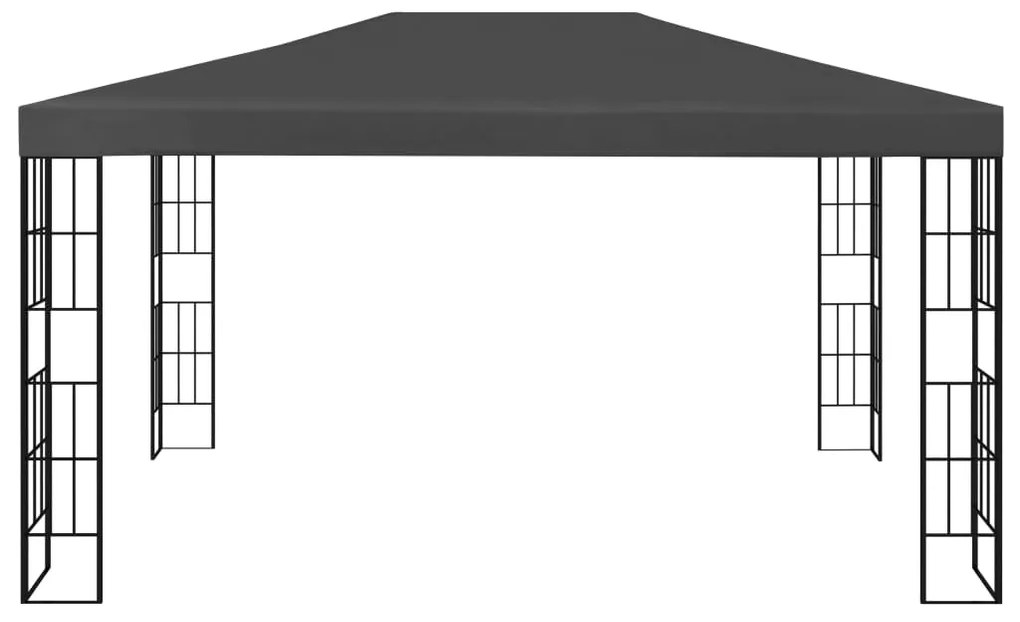 vidaXL Κιόσκι με Φωτάκια LED Ανθρακί 3 x 4 μ.