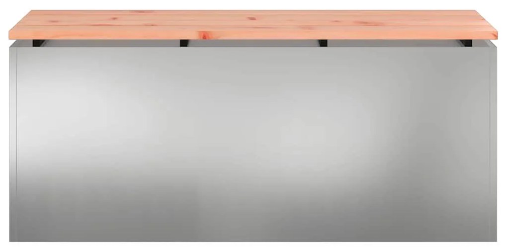 vidaXL Παγκάκι κήπου Ασημί 100 x 40 x 43 εκ Γαλβανισμένος χάλυβας