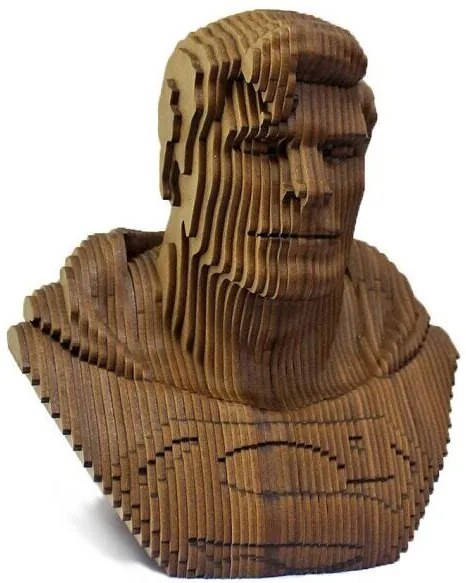 Intra απο ξύλο plywood 3mm-4mm πάχος - Superman Head Sculpture Ξύλινη τέχνη με στρώσεις Δίασταση 30x30 cm Intraeaxys-yon0ypk7