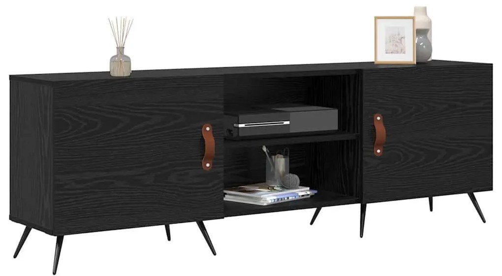 vidaXL Ντουλάπι TV Μαύρη δρυς 150 x 30 x 50 cm Επεξεργασμένο ξύλο