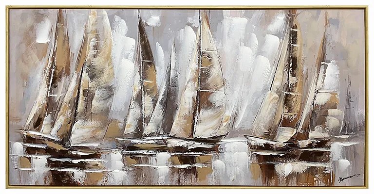 Πίνακας σε καμβά Yelkan Ι Inart με πλαίσιο 120x3.5x60εκ