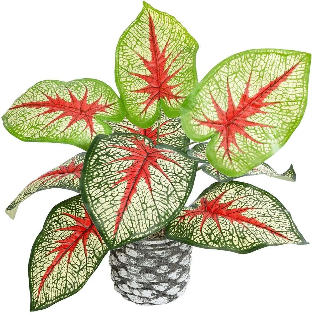 Τεχνητό Φυτό Σε Κασπώ Caladium 20891 Φ40x33cm Multi GloboStar Polyethylene,Fabric