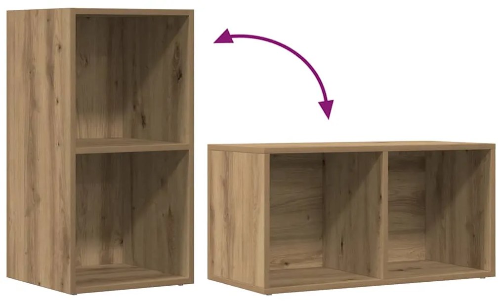vidaXL LP Κουτί Αποθήκευσης Αρτισιανή Δρυς 69,5x34x36 εκ. Επεξ.Ξύλο
