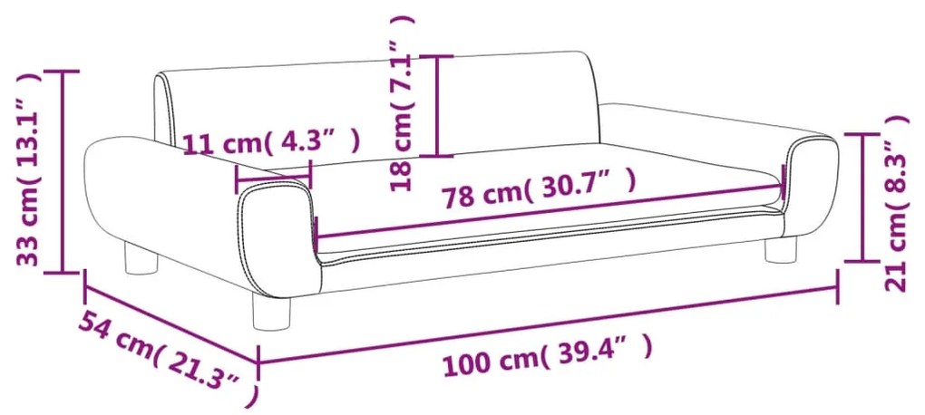 ΚΑΝΑΠΕΣ ΠΑΙΔΙΚΟΣ ΜΠΛΕ 100 X 54 X 33 ΕΚ. ΑΠΟ ΒΕΛΟΥΔΟ 3196379