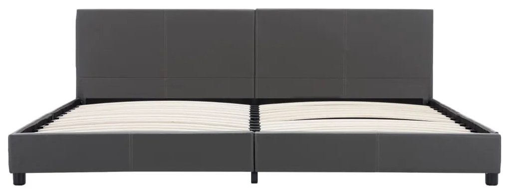vidaXL Πλαίσιο Κρεβατιού Γκρι 180 x 200 εκ. από Συνθετικό Δέρμα