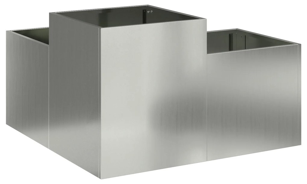 vidaXL Γλάστρα Κήπου 80x80x48 εκ Γαλβανισμένο Ατσάλι