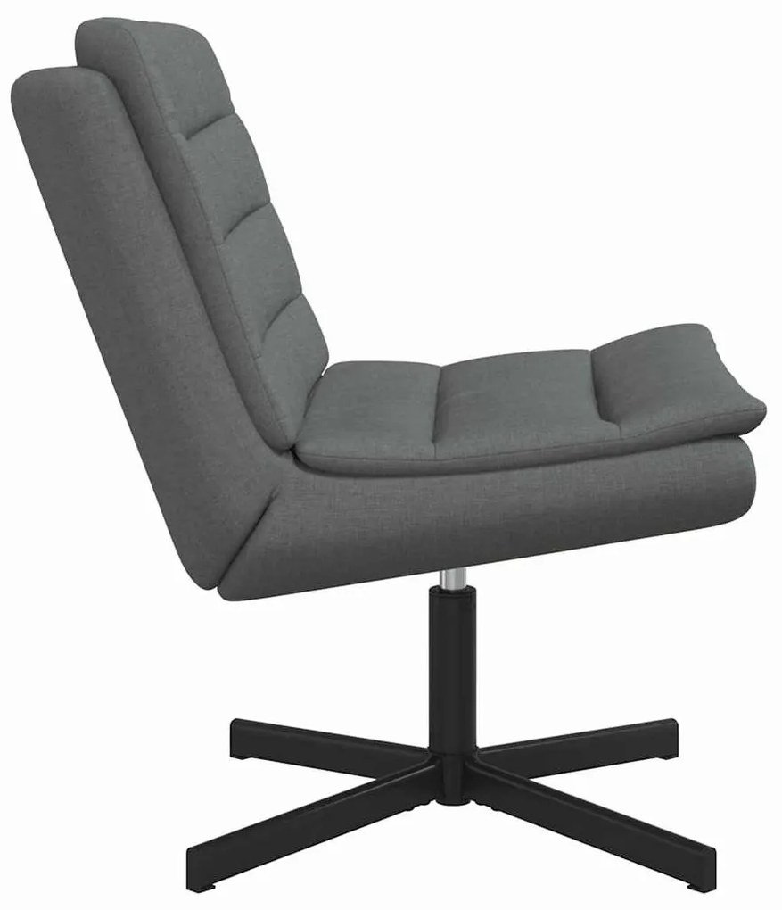 vidaXL Περιστρεφόμενη καρέκλα Σκούρο γκρι 63 x 75 x 76 εκ ύφασμα