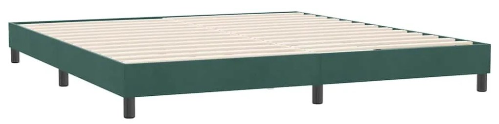 Κρεβάτι Boxspring χωρίς Στρώμα Σκούρο Πράσινο 180x210εκ. - Πράσινο