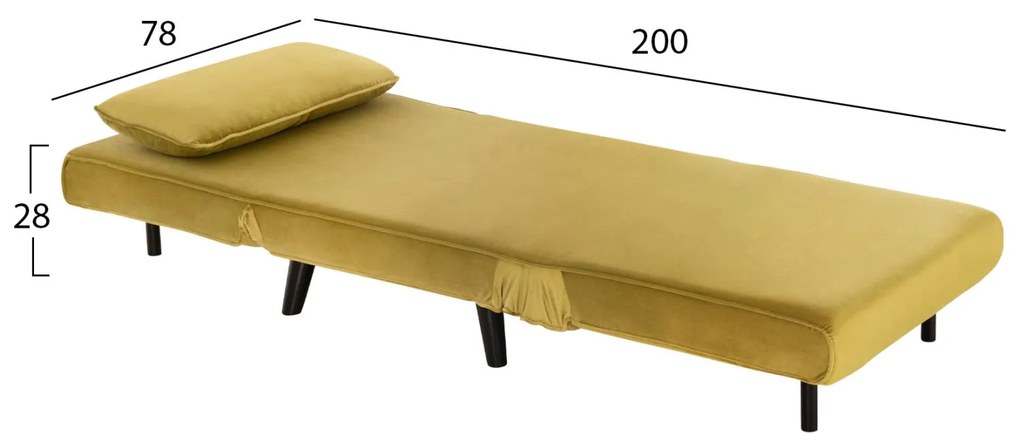 Πολυθρόνα - Κρεβάτι BRAXTON C8425.23 Λαδί Βελούδο 78x88x78Υ εκ. 78x88x78 εκ.