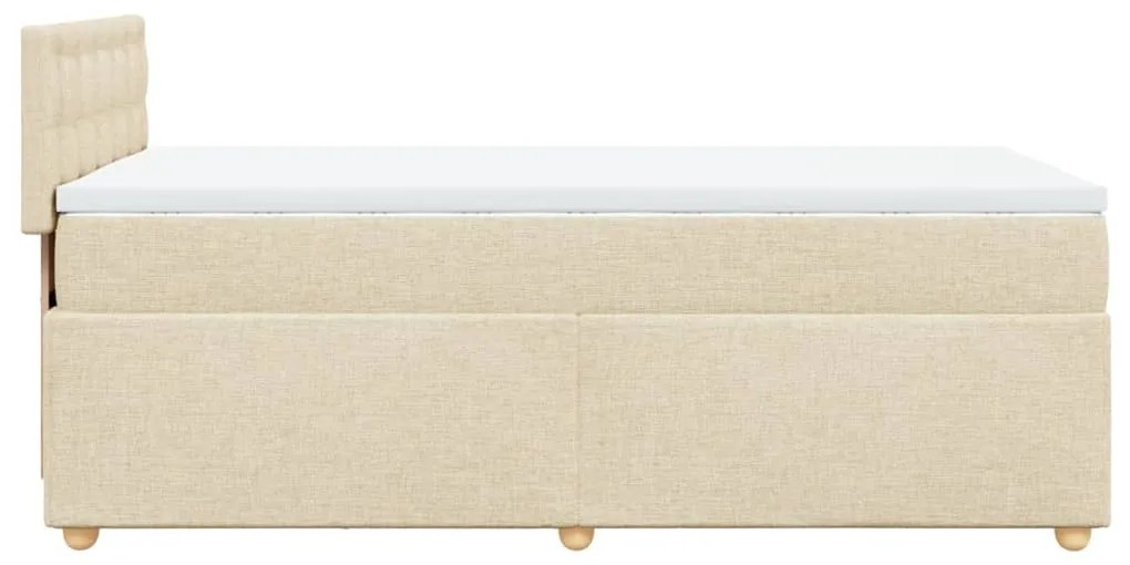 ΚΡΕΒΑΤΙ BOXSPRING ΜΕ ΣΤΡΩΜΑ ΚΡΕΜ 100 X 200 ΕΚ. ΥΦΑΣΜΑΤΙΝΟ 3288910