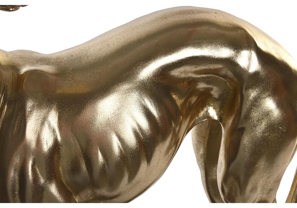 Διακοσμητική Φιγούρα DKD Home Decor 44,5 x 17 x 65,5 cm Μαύρο Χρυσό Σκύλος