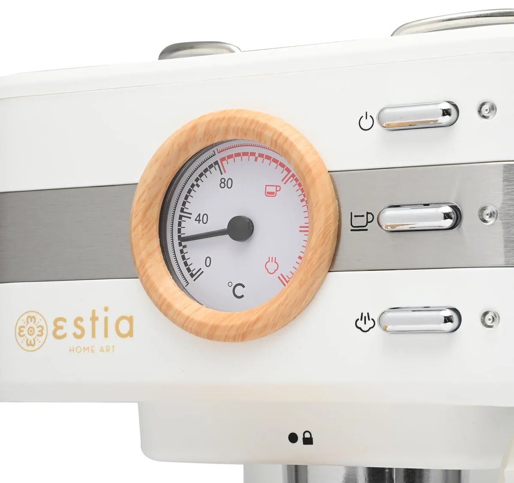 ESTIA ΜΗΧΑΝΗ ESPRESSO OAK 950w 15 bar 1.2lt ΛΕΥΚΗ