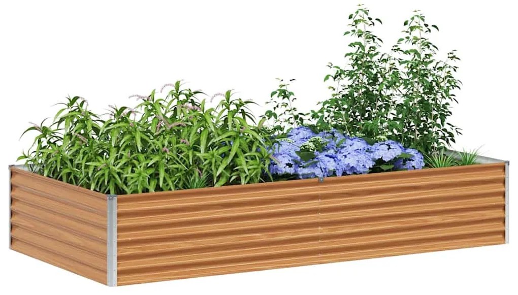 vidaXL Υπερυψωμένη Ζαρντινιέρα 195 x 100 x 36 εκ Επικαλυμμένος Χάλυβας
