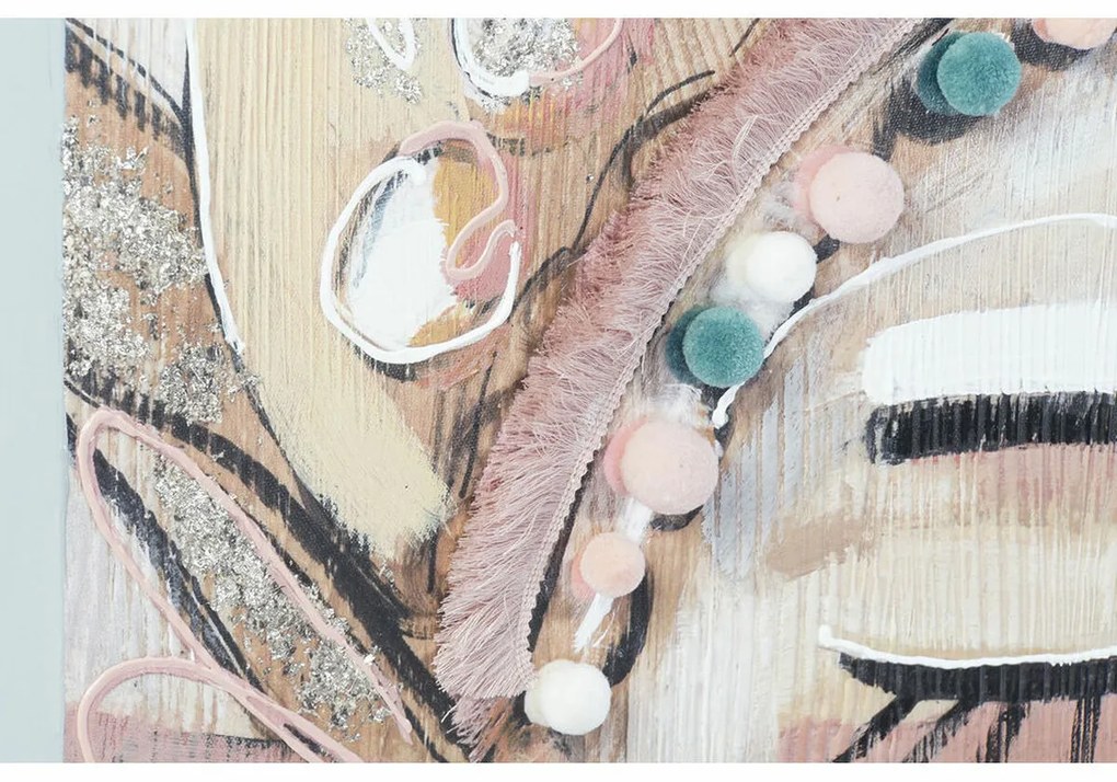 Καμβάς DKD Home Decor Τζίντζερ Καμβάς 90 x 3,7 x 90 cm