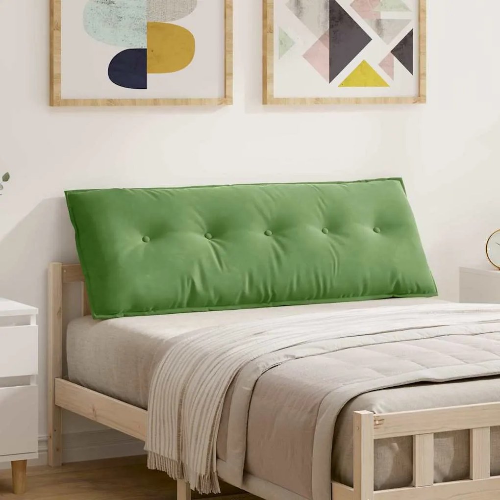 vidaXL Μαξιλάρι Πλάτης Ανοιχτό Πράσινο 140 x 50 cm
